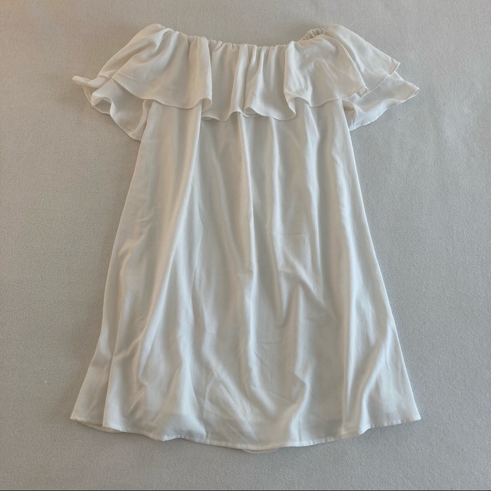 White off-shoulder dress